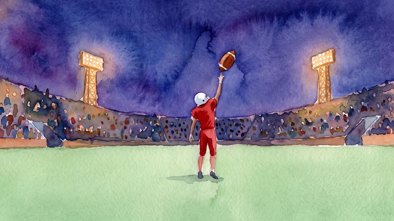 A watercolor scene from The Game of the Century